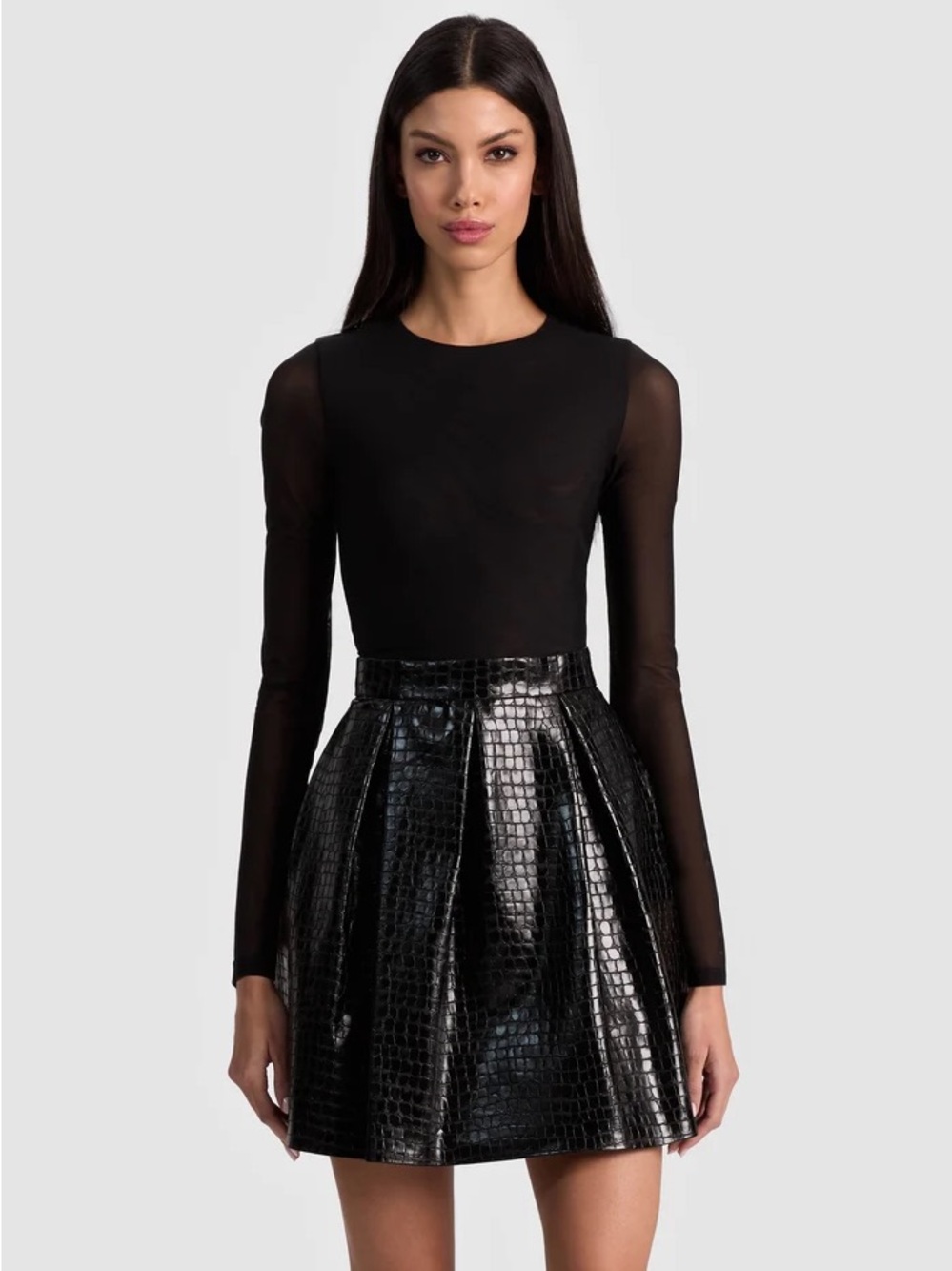 Alice+Olivia CHARA VEGAN MINI DRESS Size 2 - Picture 5 of 11